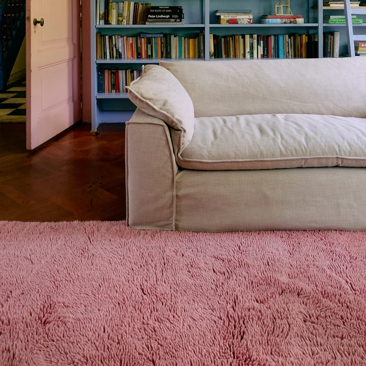 HKliving - Fluffy Teppich, 150 x 240 cm, pink