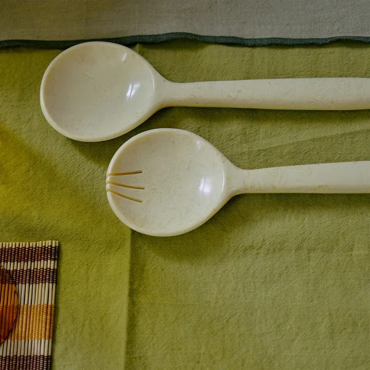 HKliving - Salat Besteck-Set, vanilla (2-tlg.)