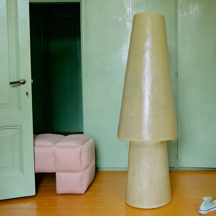 HKliving - Glassfiber Stehleuchte, soft green