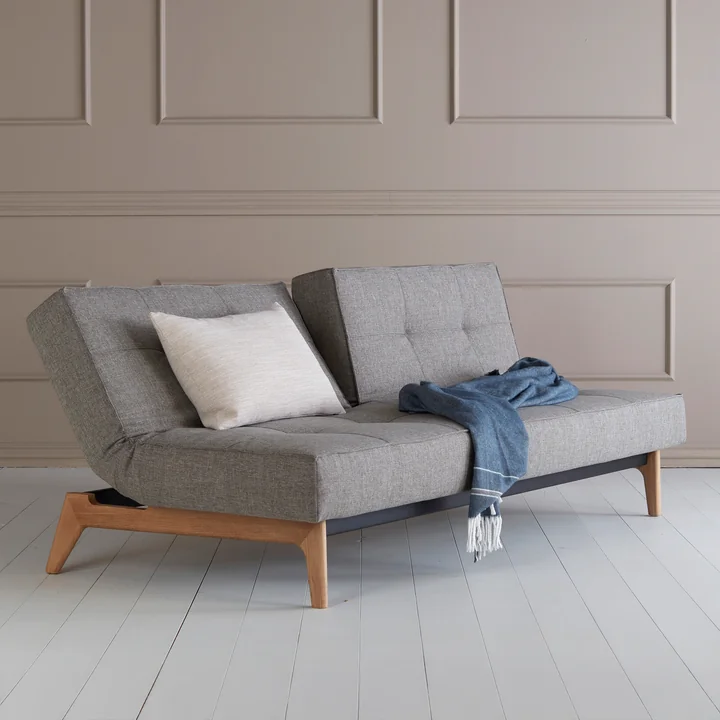 Innovation Living - Splitback Schlafsofa, 210 x 96 cm, grau (521 Mixed Dance)
