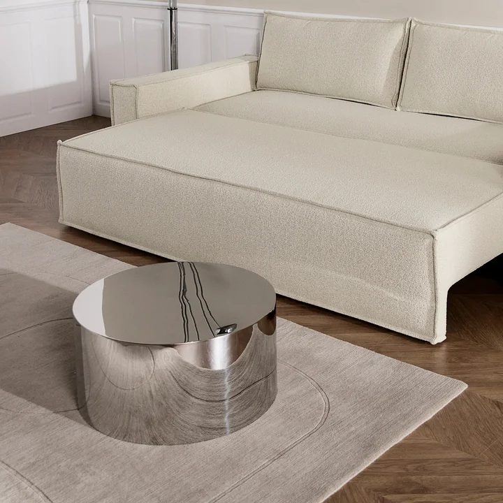 Innovation Living - Tin Drum Beistelltisch, Ø 60 x 30 cm, chrom