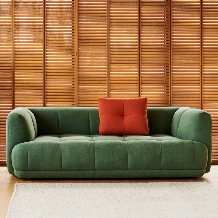 HAY - Quilton 2-Sitzer Sofa, grün (Linara 100)