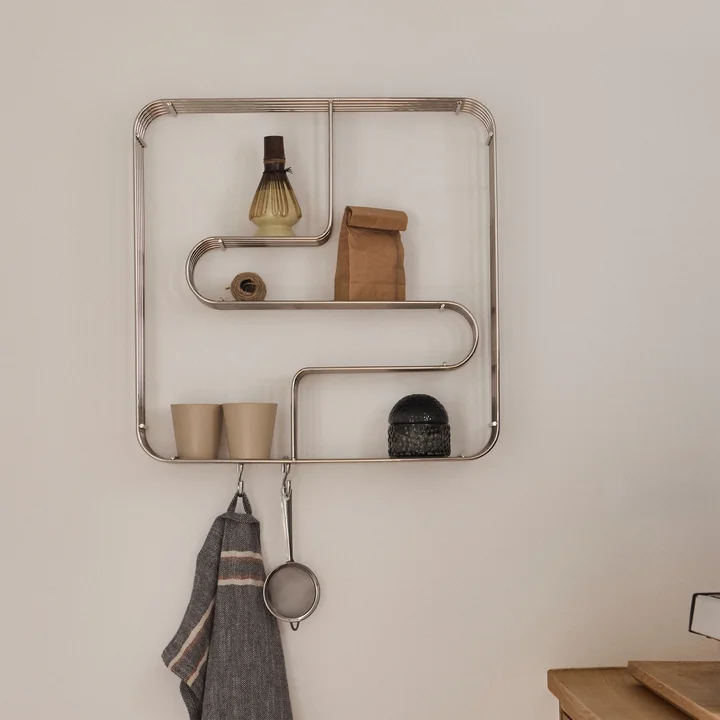 AYTM - Curva Wandregal quadratisch, silber