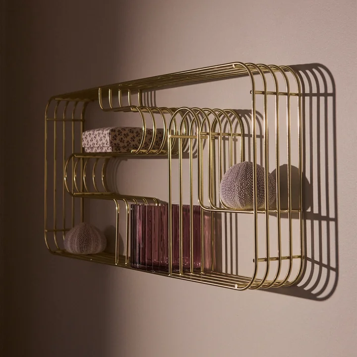 AYTM - Curva Wandregal rechteckig, gold