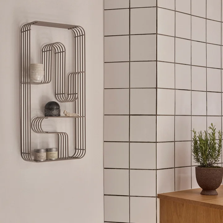 AYTM - Curva Wandregal rechteckig, taupe