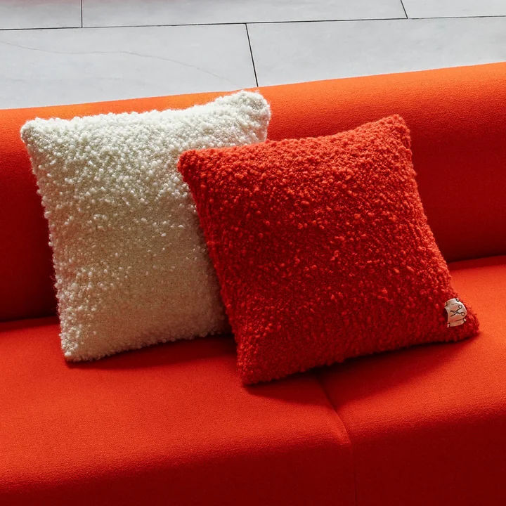 Tom Dixon - Bobble Kissen, 45 x 45 cm, orange und natur