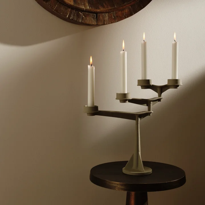 Tom Dixon - Spin Tisch-Kerzenständer Mini, putty