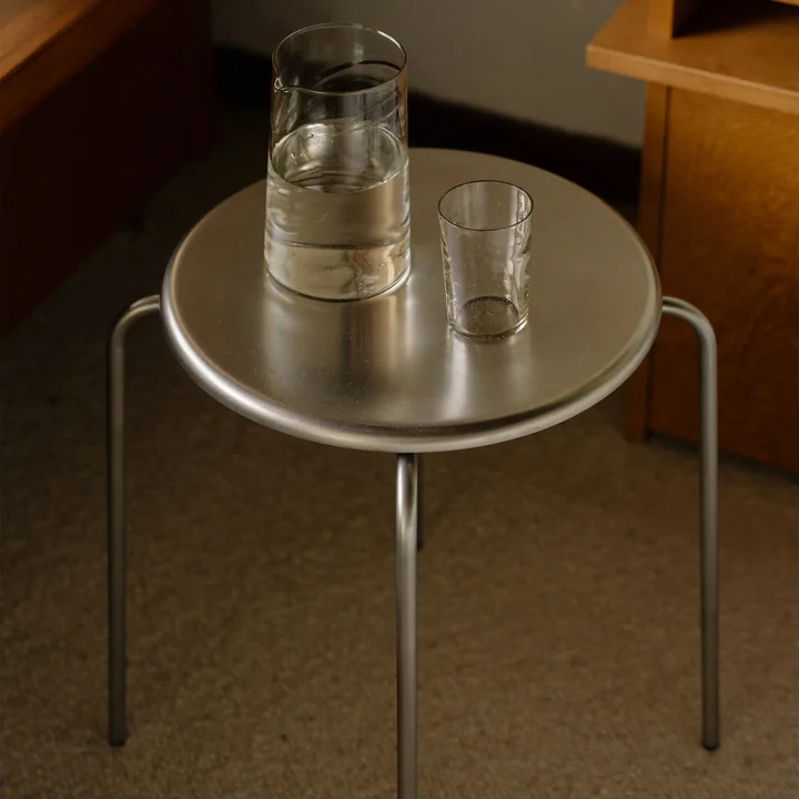 Frama - Petit Rond Hocker, Edelstahl gebürstet
