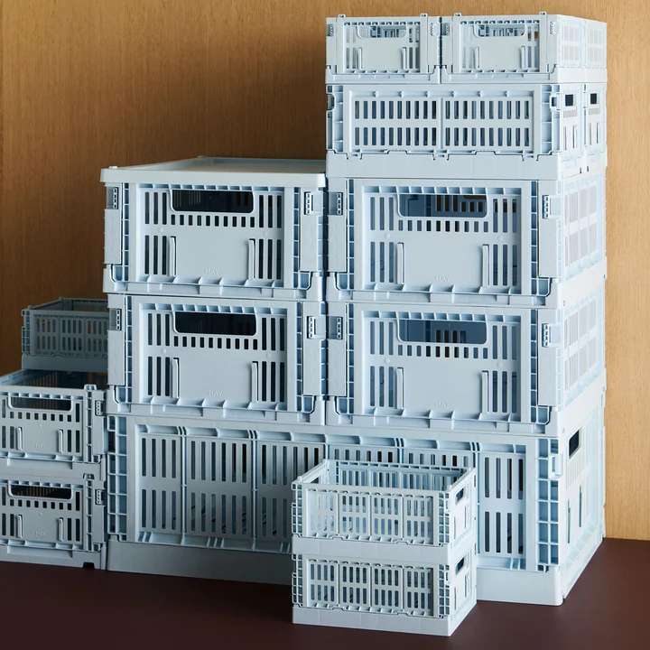 HAY - Colour Crate Korb Collection, soft blue, recycled, Family 