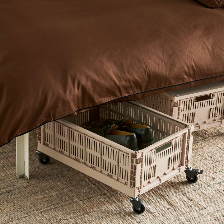 HAY - Colour Crate Korb, L, powder, Rollen