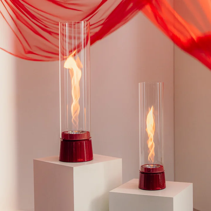 höfats - Spin air Tischfeuer 900 und 1200, Emaille rot