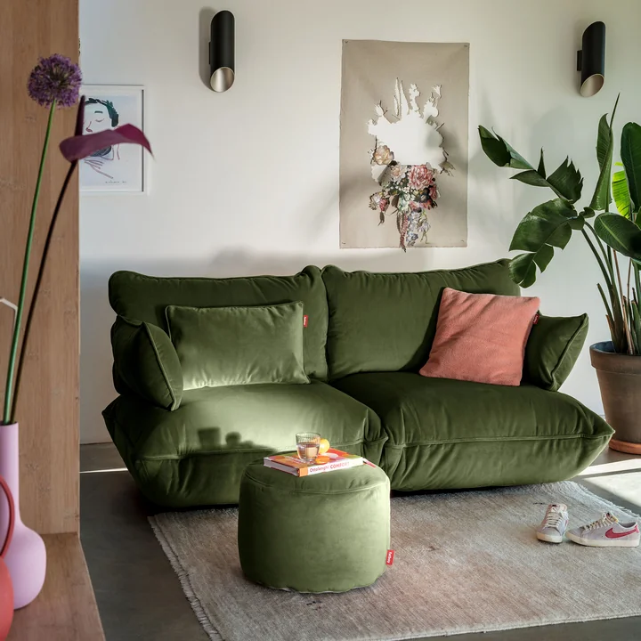 Fatboy - Sumo Sofa medium, deep green (Samt)