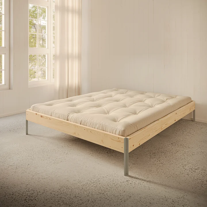 Karup Design - Core Bett 160 x 200 cm, Kiefer / sage green