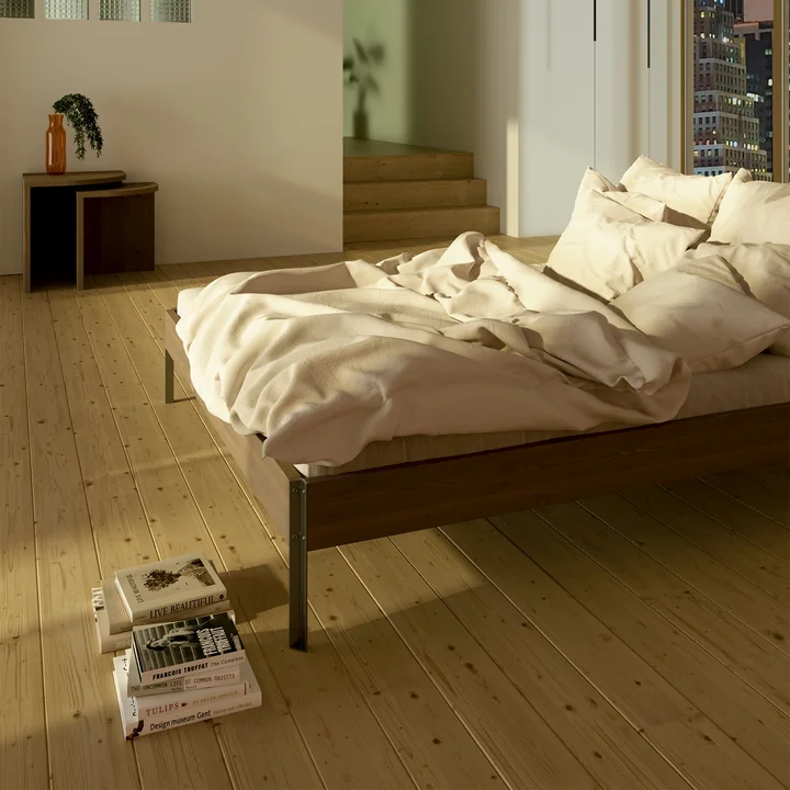 Karup Design - Core Bett 160 x 200 cm, Kiefer carobbraun