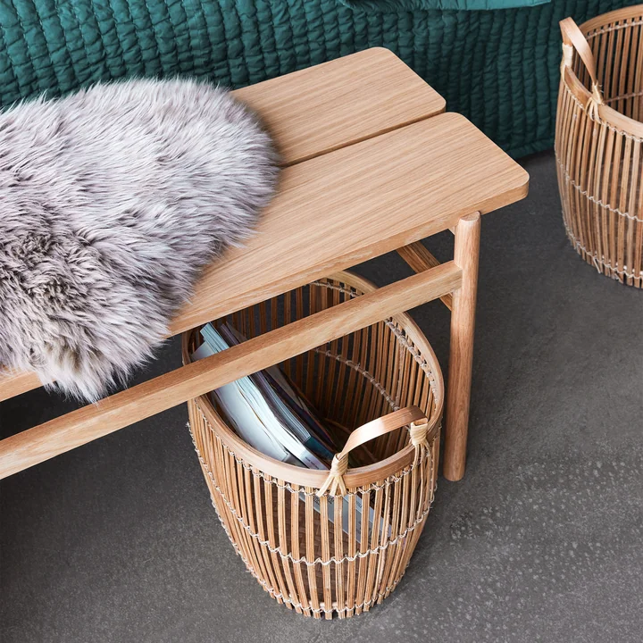 Hübsch Interior - Align Bank, L 85 cm, Eiche natur