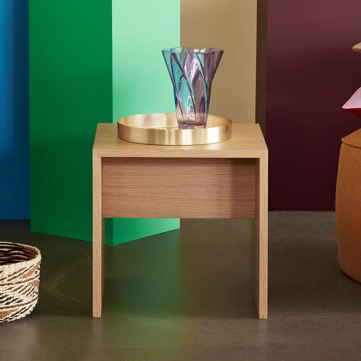 Hübsch Interior - Less Beistelltisch, 42 x 42 cm, Eiche natur