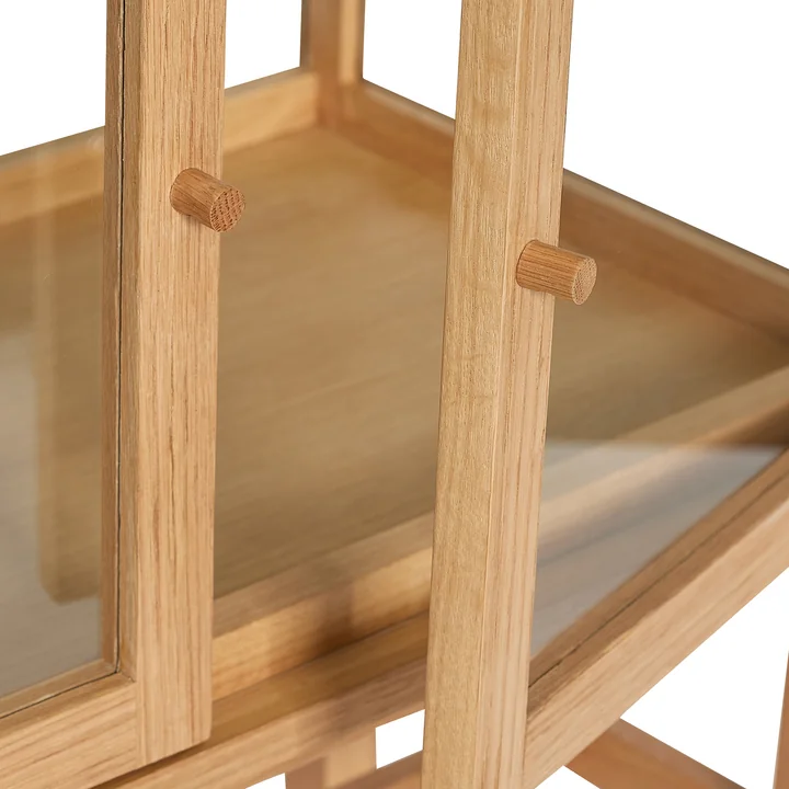 Hübsch Interior - Poetic Display Schrank, H 88 cm, Glas / Eiche natur