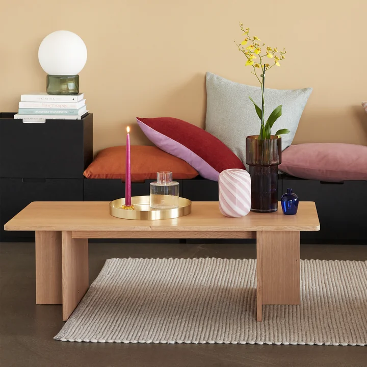 Hübsch Interior - Split Couchtisch, 120 x H 45 cm, Eiche natur