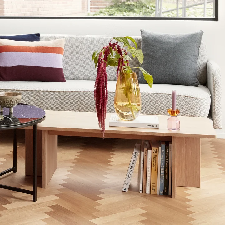 Hübsch Interior - Split Couchtisch, 120 x H 45 cm, Eiche natur