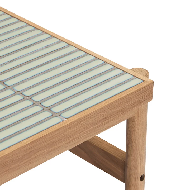 Hübsch Interior - Tile Beistelltisch, Eiche / mint