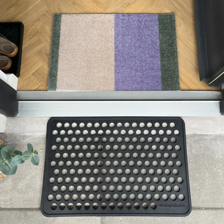 tica copenhagen - Stripes Horizontal Läufer, 40 x 60 cm, lilac / ivory / green