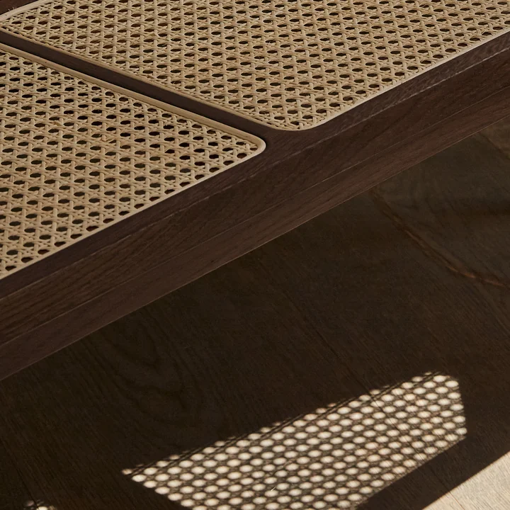 Norr11 - Le Roi Bank mit Rohrgeflecht, Esche dunkel geräuchert