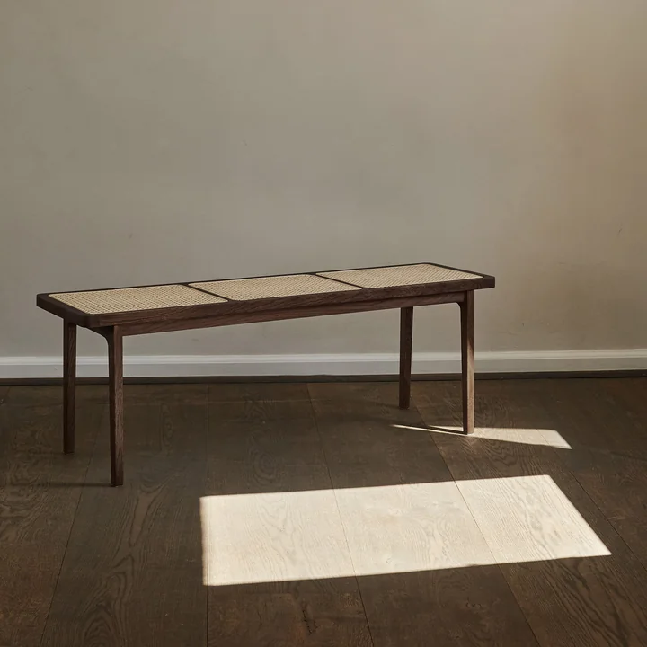 Norr11 - Le Roi Bank mit Rohrgeflecht, Esche dunkel geräuchert