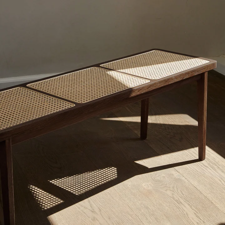 Norr11 - Le Roi Bank mit Rohrgeflecht, Esche dunkel geräuchert