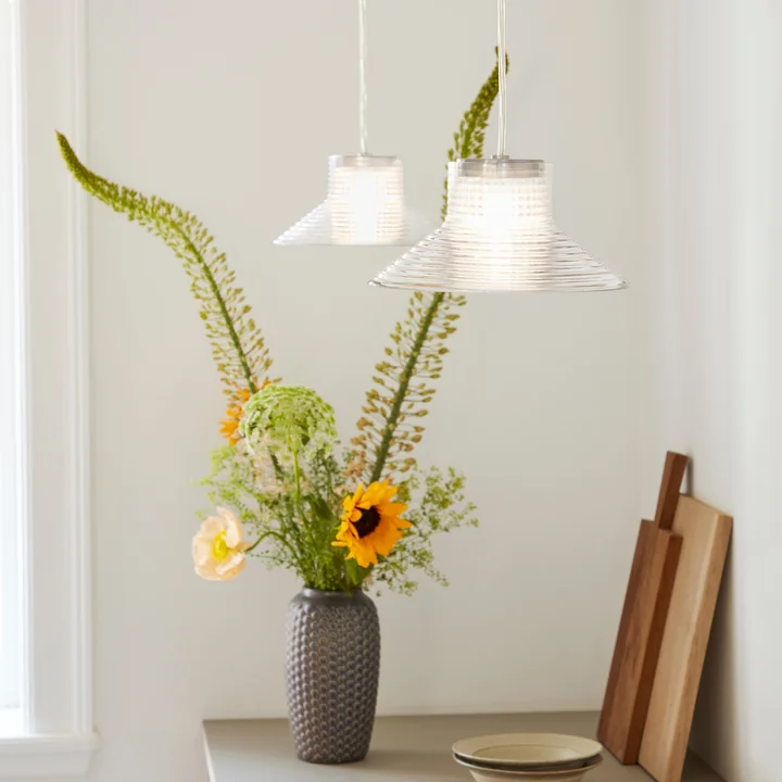 FDB Møbler - Sletterhage Pendelleuchte, Ø 28 cm, transparent