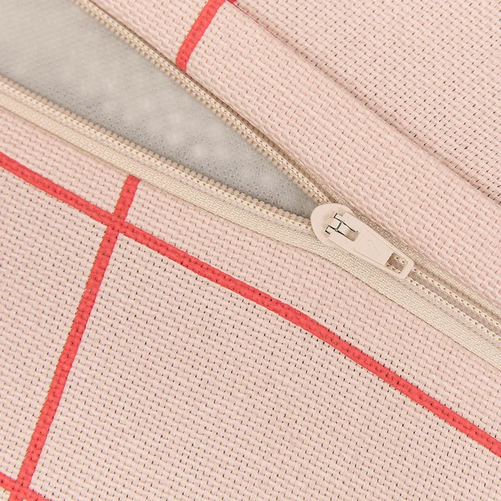 Nobodinoz - Vibes Long Sitzsack (für Erwachsene), pink red grid