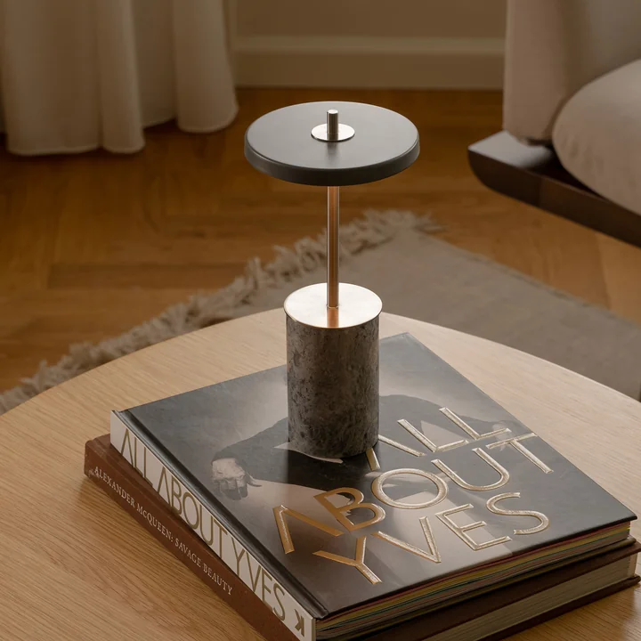 Umage - Asteria Move Mini, LED Tischleuchte, Stahl / grau