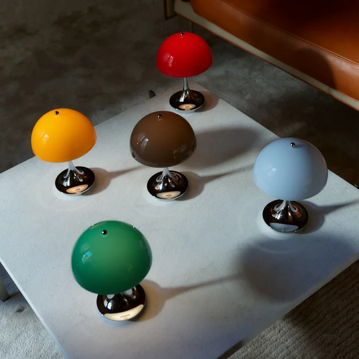 Louis Poulsen - Panthella 160 Portable V3 Akku LED-Tischleuchten, chrom