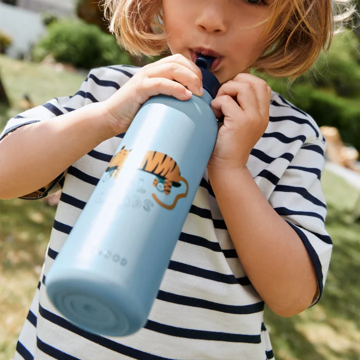 LIEWOOD - Falk Wasserflasche, 500 ml, Tiger, beach blue