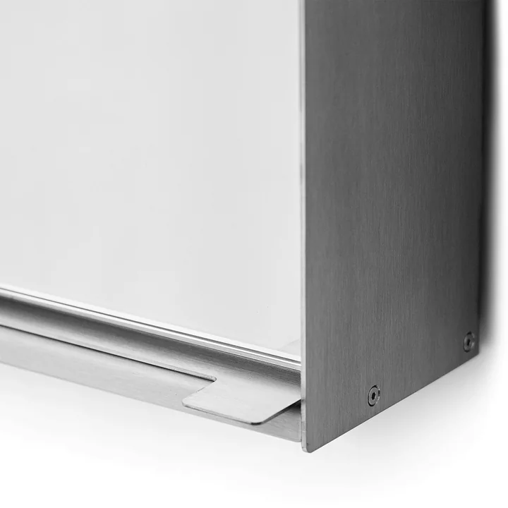 Form & Refine - Taper Spiegelschrank, 40 x 40 cm, Edelstahl gebürstet