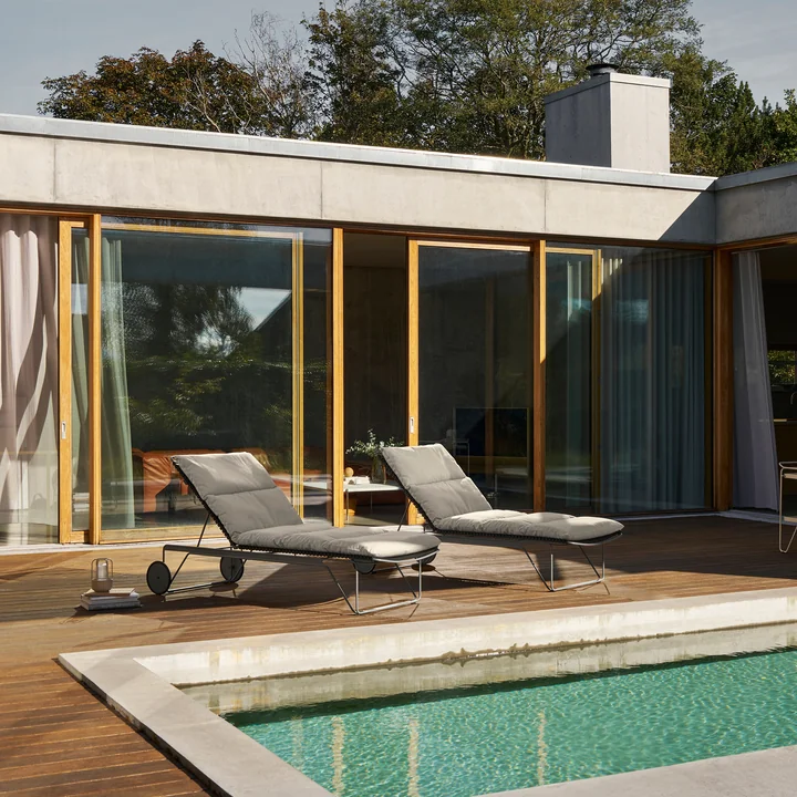 HOUE - CLICK Sitzauflage für Chaise Longue verstellbar, ash