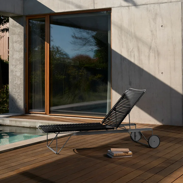 HOUE - CLICK Chaise Longue verstellbar, schwarz