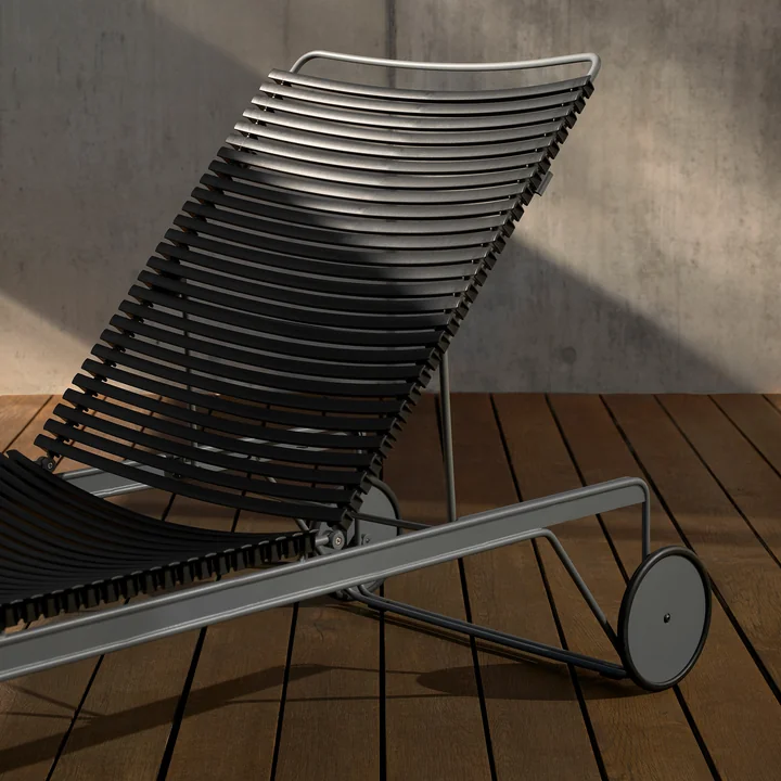 HOUE - CLICK Chaise Longue verstellbar, schwarz