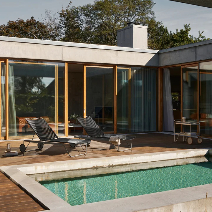 HOUE - CLICK Chaise Longue verstellbar, schwarz