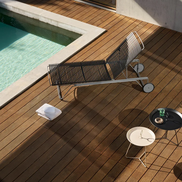 HOUE - CLICK Chaise Longue verstellbar, schwarz