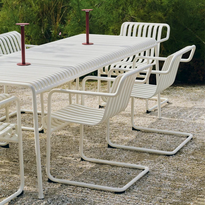 HAY - Palissade Cantilever Dining Armlehnenstuhl, cream white