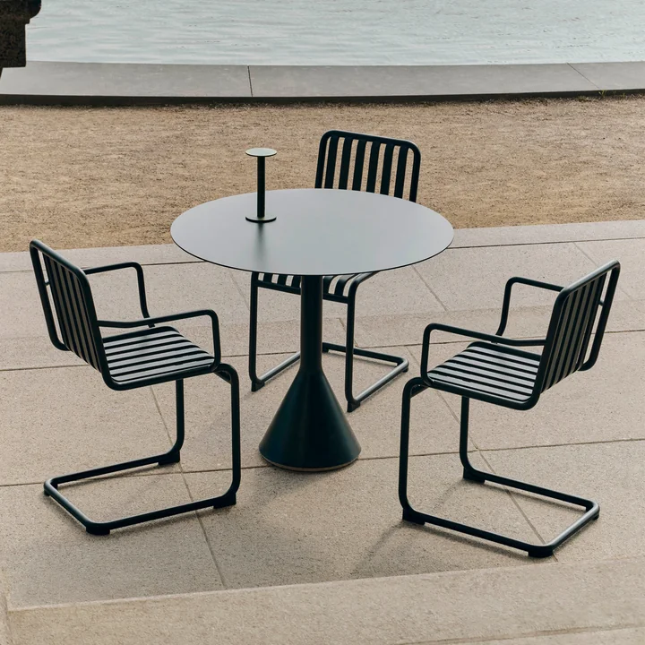 HAY - Palissade Cantilever Armlehnenstuhl, anthrazit