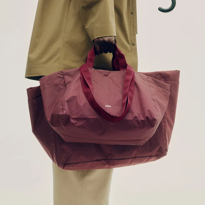 HAY - Grid Weekend Bags, burgundy