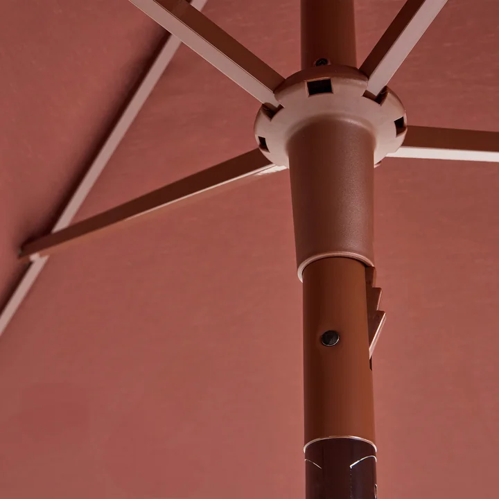 HAY - Terrazza Sonnenschirm, quadratisch, 240 x 240 cm, off-white / burgundy