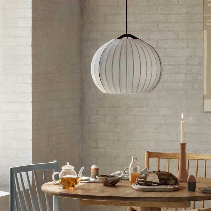 FDB Møbler - Hasmark U13 Hängeleuchte, Ø 39,1 cm, beige / schwarz