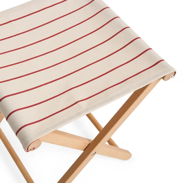 HAY - Outdoor Market Klapphocker, beige mit roten Streifen