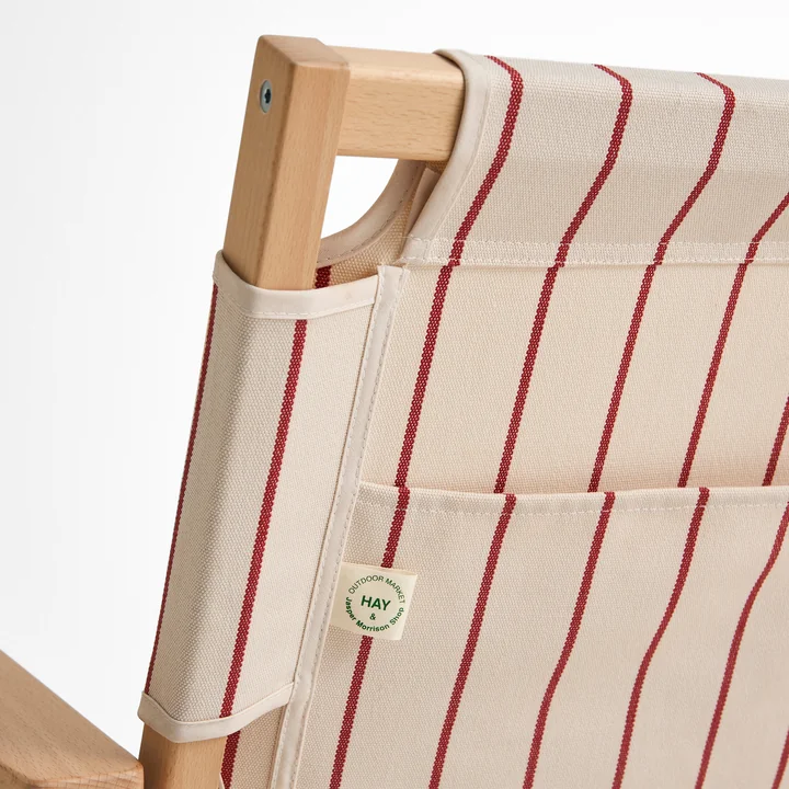 HAY - Outdoor Market Klappsofa, beige mit roten Streifen