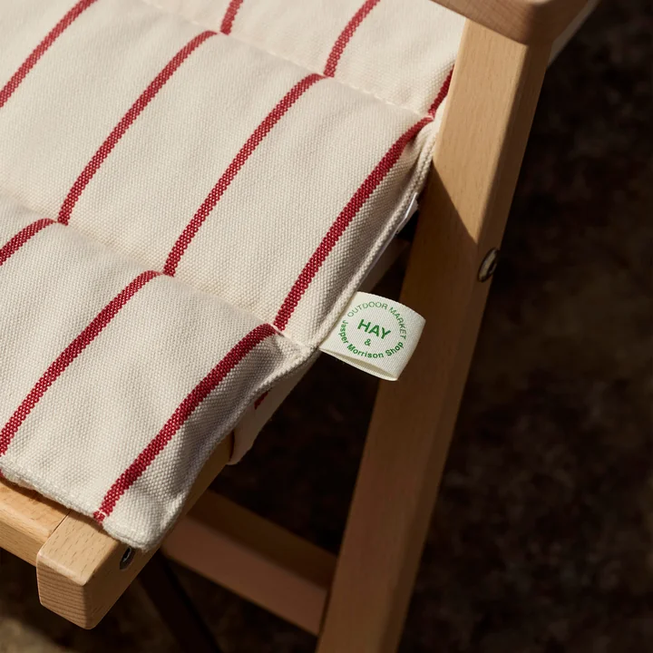 HAY - Outdoor Market Klappsofa, beige mit roten Streifen