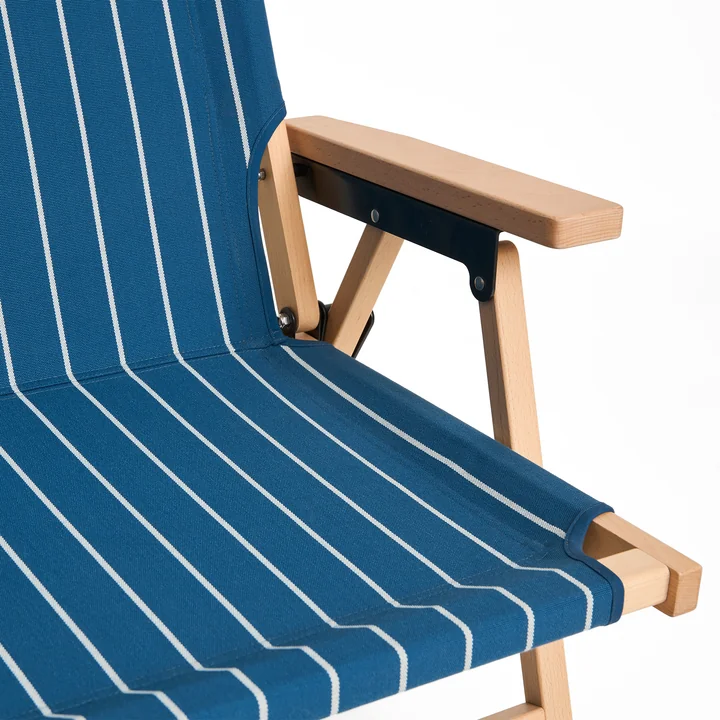 HAY - Outdoor Market Klappsofa, blau mit beigen Streifen