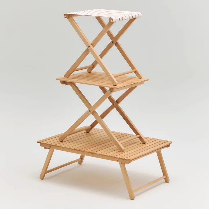 HAY - Outdoor Market Klapptische, natur und Klapphocker