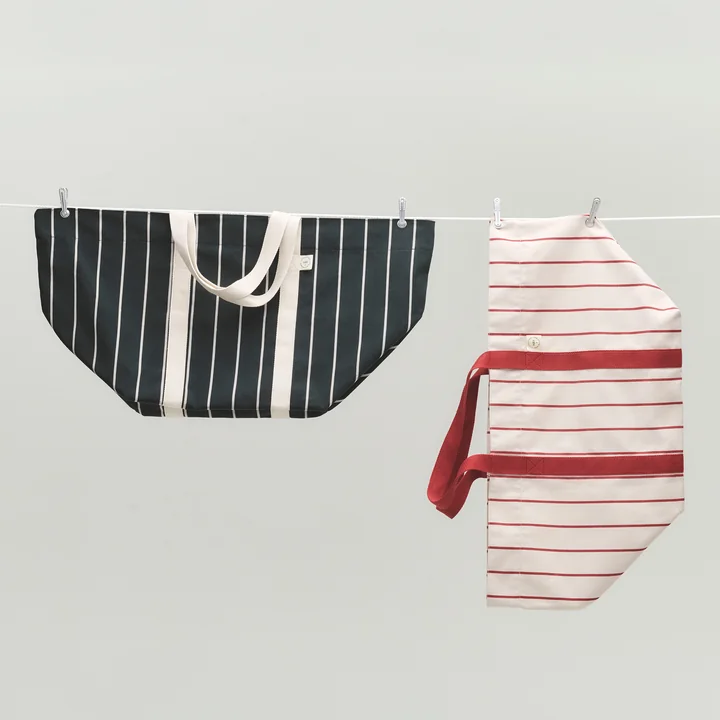 HAY - Outdoor Market Picknick Tasche M, beige und schwarz